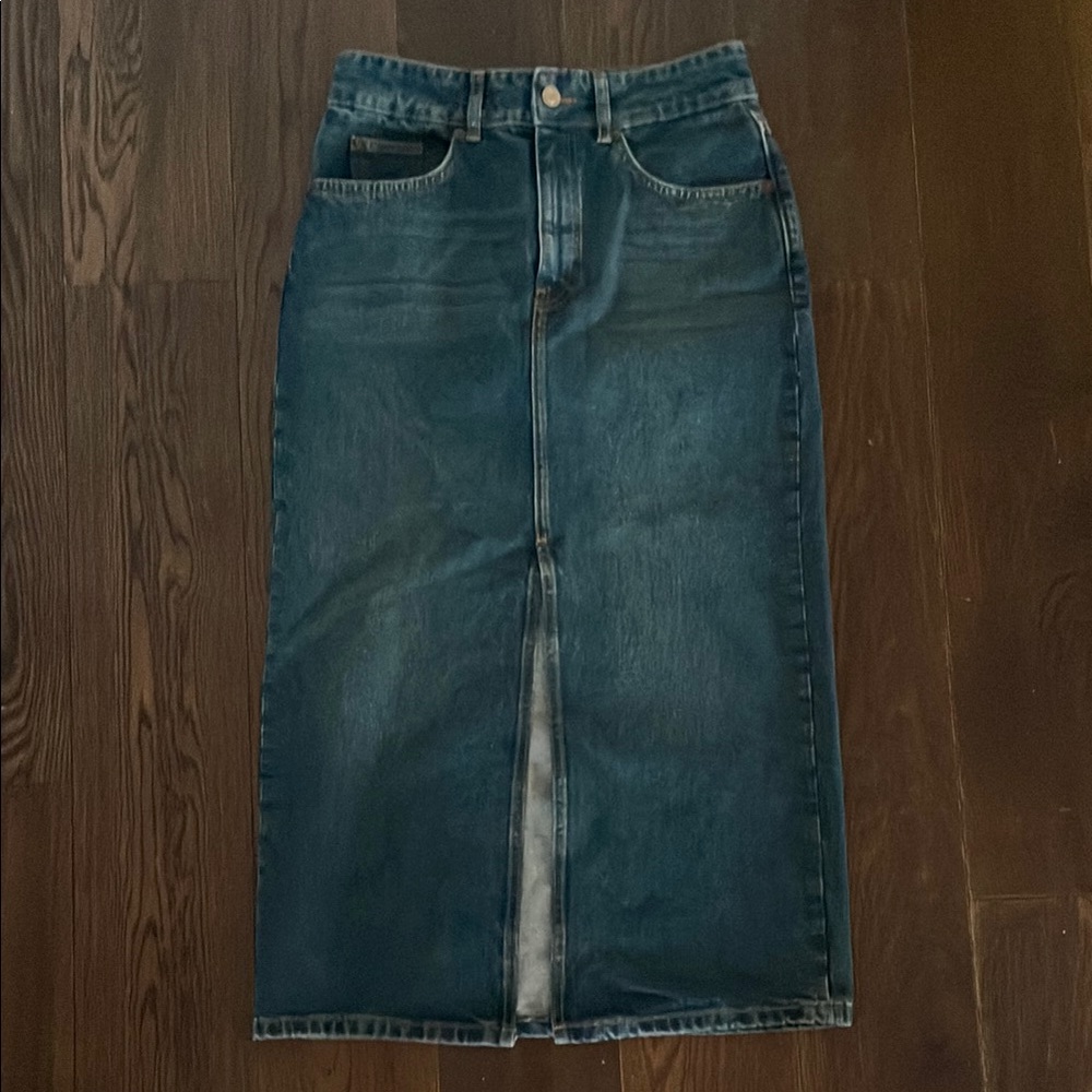 Dark Blue Denim Skirt